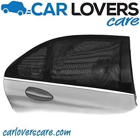 Car Lovers Care Window Shade UV Protection for Your Baby and Auto Interior. Universal Rear Window Sun Shades Fit Most Cars and SUV. Easy to Install Sunshades, Roll Down Your Windows.