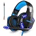 Gaming Headset with Mic For PS4 Xbox One PC, Over Ear Stereo 3.5mm Headphones Gamer with Microphone Noise Canceling For Nintendo Switch Tablet Phone Computer Mac (Free Adapter)