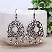 Zhenhui Boho Necklace Earring Set - Silver Long Bohemia Statement Tribal Turkish Women Jewelry Set,Best Gift for Mother's Day(Silver Necklace with Earrings Set)