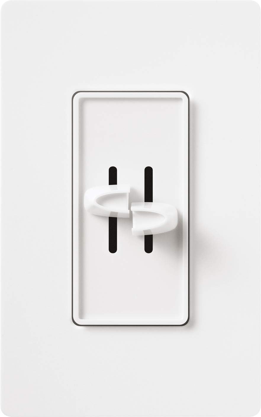 Lutron S2-L-WH 300-Watt Skylark Dual Slide-to-Off Dimmer, White - Wall Dimmer Switches - 