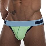 Potato001 Sexy Jock Straps Men G-String Thong Underwear Underpants Low Rise Boxers Briefs size M (Green)