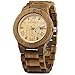 BigBen W109B Wood Men Watch Luminous Pointer Wooden Band Date Wristwatch