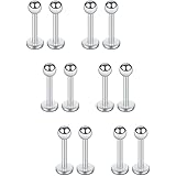 SCERRING16g Stainless Steel Labret Monroe Lip Tragus Helix Earring Ring 6-12mm