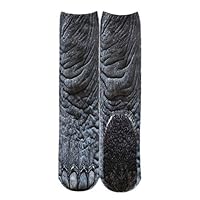 Coldcedar Animal Paw Socks 3D Print Animal Feet Cat Claw Unisex Adult Tube Autumn 40cm