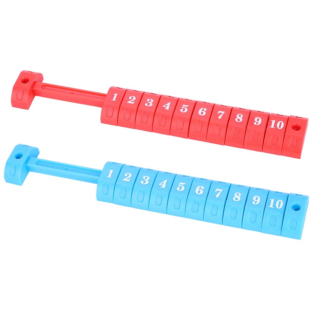 Bnineteenteam 2pcs Foosball scoring calculations 10 Numbers marking score counter indicator for Standard Football Tables (Red and Blue)