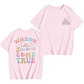 Sulayesh Magic Kingdom Shirts for Girls Kids Cute Magical Castle Graphic Tees Holiday Vacation Trip Tshirt Short Sleeve Tops