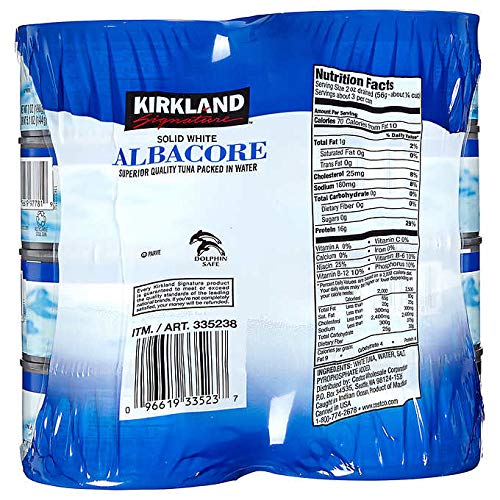 Kirkland Signature Solid White Albacore Tuna Cans 8 Pack (7 Ounce) on