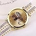 Ularmo 2016 Fashion Girl Elephant Rivet Bracelet Quartz Braided Winding Wrap Wrist Watch