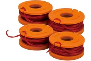 WORX WA0047 4-Pack String Trimmer Replacement Line, Orange