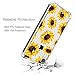 Hi Space Flower Clear Case Fit iPhone XR Release 2018, Sunflower Girls and Women Floral Back Cover, Transparent Flexible TPU Bumper Shockproof Protective Case