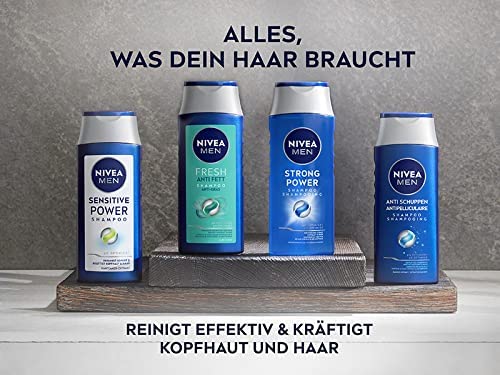 NIVEA MEN Sensitive Power Shampoo, beruhigendes Männer Shampoo mit Hanfsamen-Extrakt für die tägliche Anwendung, Haarshampoo für juckende und irritierte Kopfhaut (250 ml) 8