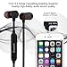 Bluetooth Headphones, Greatwill Wireless Sports Earphones with In-Line Mic: HD Stereo, Sweatproof in-ear headphones,Bluetooth4.1,Magnetic, Lightweight & Fast Pairing. Great for Jogging, Gym (Black)