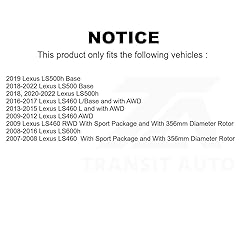 Front Disc Brake Rotors Kit For Lexus LS460 LS500
