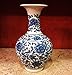 Classic Blue and White Floral Traditional Porcelain Decorative Vase. Traditional