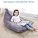 Stuffed Animal Bean Bag Chair Kids Toy Storage Organizer Stuffie Seat, Foldable Floor Chair Sofa Toy Storage Bean Bag Chair Seat for Kids, Teens and Adults | Extra Large | Super Soft Velvet (Velvet)