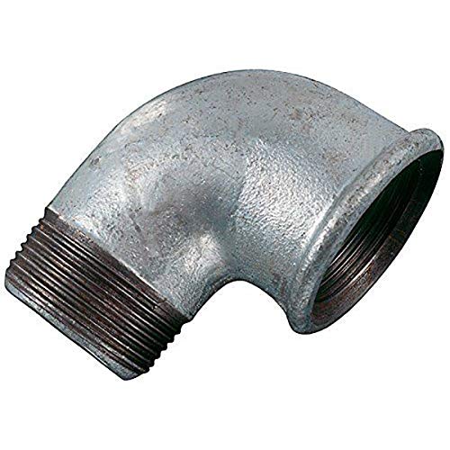 Cornat PZB9254 Elbow with Internal/External Thread Galvanized, Silver, 1 1/4-Inch