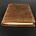 Genuine Leather Notebook, Passport Book 3.5 x 5 in Mini Composition Cover, 64 Pages Ruled, Pocket Size, Brown
