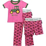 John Deere Girls 3 piece Pajamas Set (Baby/Toddler/Little Kid)
