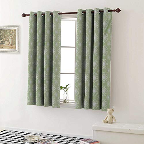 Shenglv Floral Drapes For Living Room Geometric Ornamental Flowers
