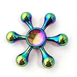 Urberry Fidget Hand Spinner, Ultra Fast Bearings, Finger Toy, Great Gift for ADD, ADHD, Anxiety and Autism Adult Children Rainbow Color