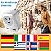 2Pack European Travel Plug Adapter (Not for UK), US to Europe Power Outlet Converter, USA to German Italy Spain France Greece Iceland Romania Russia Electrical Adaptor USB Wall Charger