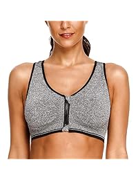 Nine Bull - Sujetador deportivo con cremallera para mujer