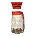 Quesera Women's Moana Costume Patterned Belt Tassel Skirt Set Outfit Party Costume, Red, Tag size XL=Adult size M