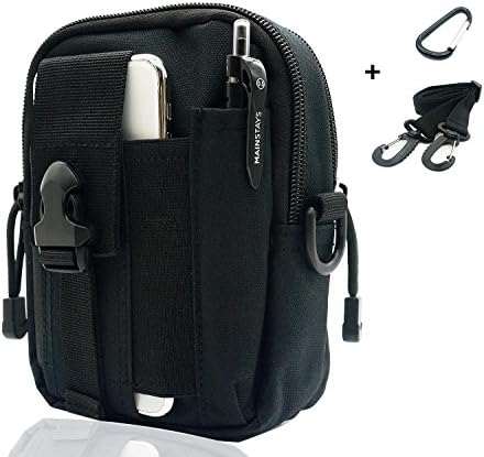 Tactical Waist Pack Multi Purpose Bag EDC Pouch Utility Upgraded Version with Strap Camping Hiking Pouch Nylon Cell Phone Bag