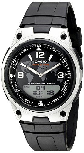 Casio men s aw-80-1a2vcf databank analog/digital display quartz b…