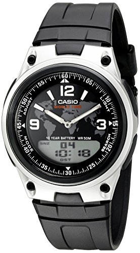 Casio Men's AW-80-1A2VCF Databank Analog/Digital Display Quartz Black Watch