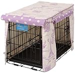 Crate Covers and More Double Door 30 Pet Crate Cover, Parisian Lilac with Lilac Polka Dot