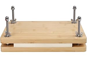 JOYHUATRADE Wooden Book Press Bookbinding, Portable Paper Press Tool Handmade Bookbinding Supplies for Craft Enthusiasts, 11.8 x 7.8 Inch