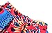 Annflat Women's African Print Knee Length Flare Skirts with Pockets X-Large Red