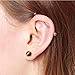 BodyJ4You 18PC Fake Plugs Logo Ear Gauge Cheater 00G Look 16G Pot Leaf Skull Stars Black Earrings
