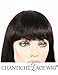 Chantiche New Style Short Bob Light Yaki Human Hair Wigs With Straight Bangs Natural Looking 100% Indian Remy Hair Glueless None Lace Replacement Wigs For Women 14 Inch #1B