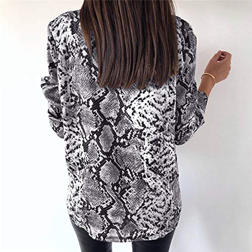 51J8r w05uL Silcsqb Camisas de Serpiente con Estampado de Manga Larga Cuello Vuelto Femenino Camisa de Primavera para Mujer Blusas y… Silcsqb Camisas de Serpiente con Estampado de Manga Larga Cuello Vuelto Femenino Camisa de Primavera para Mujer Blusas y… - Imagen 3