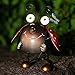 Metal Garden Art Decoration, Steel Ladybird Figurine with Solar Powered Animal Lights for Garden Patio and Lawn Decor and Yard Ornaments