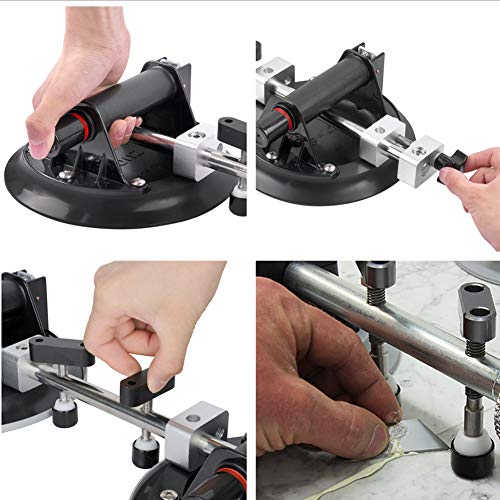 IMT Seamless Seam Setter 2 Pack with 8-Inch Vacuum Suction Cups for Seam Joining and Leveling, Professional Countertop Installation Tool for Granite, Stone, Marble, Slab, with Free Gloves and Case