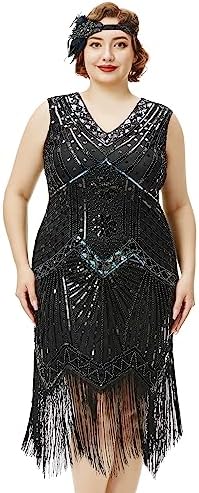 1920s drop waist dress plus size 1920s Plus Size Flapper Dresses, Gatsby Dresses, Flapper Costumes