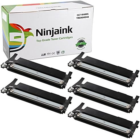 Ninjaink Compatible Toner Cartridge For Samsung CLT-K406S CLP-365W Xpress C410W CLP-360 CLP-365 CLX-3300 CLX-3305 CLX-3305FN CLX-3305W Xpress C460FW - High yield 5 -Pack