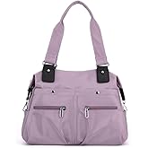 YANAIER Women's Tote Bag Multi Pocket Water resistant Nylon Handbag Purse Casual Travel Shoulder Bag Hobo Bag