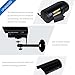 WALI Bullet Dummy Fake Simulated Surveillance Security CCTV Dome Camera Indoor Outdoor with One LED Light, Warning Security Alert Sticker Decal (TC-B1), 1 Pack, Black
