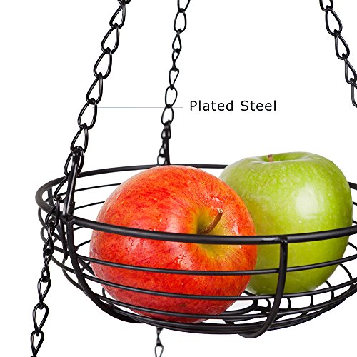 Home-Intuition-3-Tier-Hanging-Basket-Heavy-Duty-Wire-Round-Black