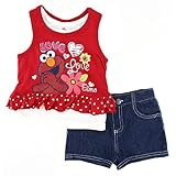 Sesame Street Elmo Girls Tank Top and Shorts Set (Toddler)