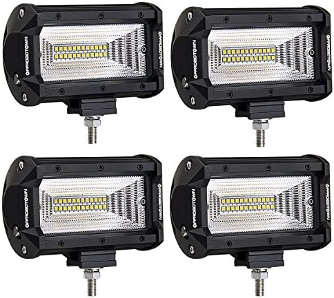 LED light Pods, Offroad Town 4 x 72w OSRAM Driving Fog Light Flood Off Road LED Work Light Bar Waterproof for Off road Heavy Duty UTV Truck Boat ATV Pickup Jeep, 3 Years Warranty