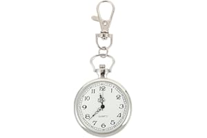 POPETPOP Nurses Watches for Women: Clip On Pocket Quartz Watch - Portable with Clip for Nurses Doctors Office Worker Decorative (Stainless Steel)