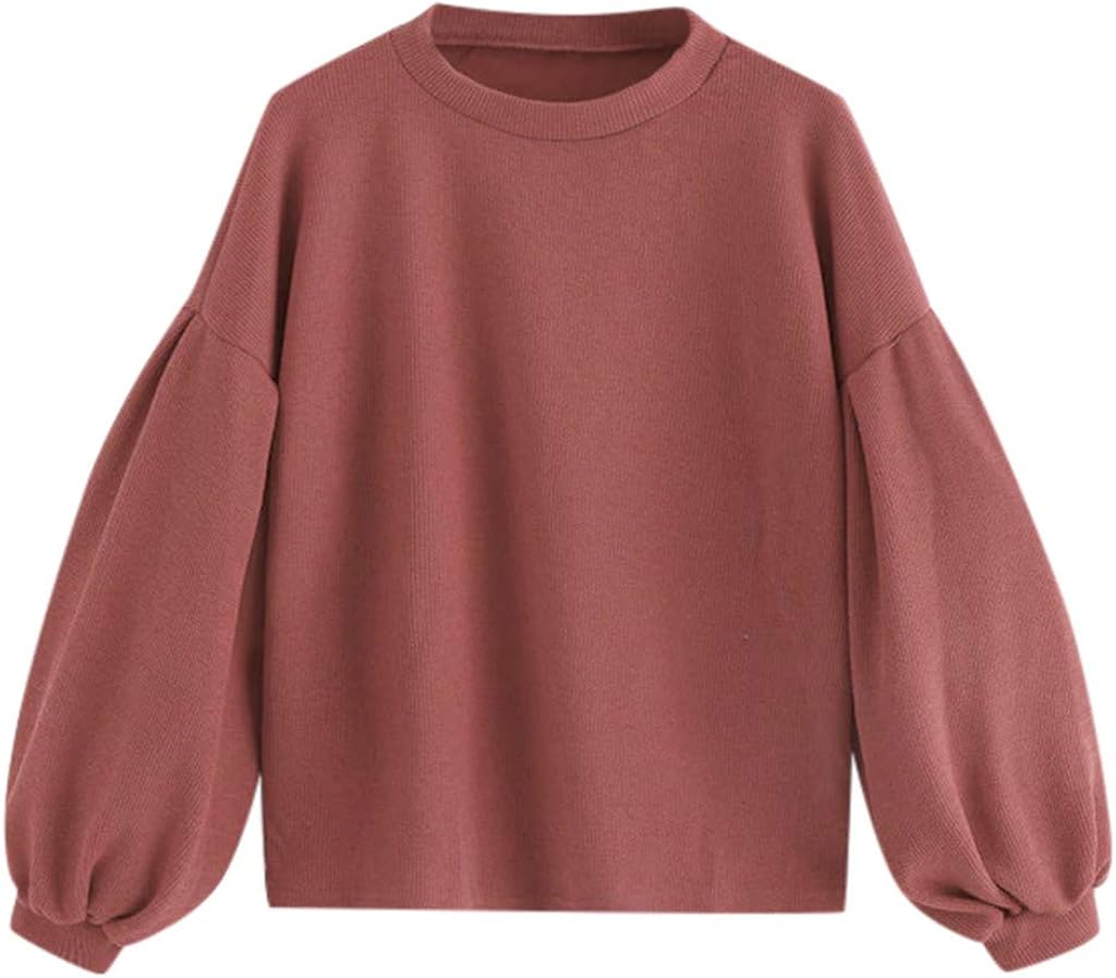 ZEFOTIM Women Sweatshirt, Womens Autumn Solid Casual Long Sleeve Printed Pullover T Shirts Tops Blouse: Clothing