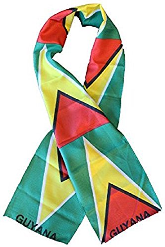 Guyana Country Lightweight Flag Printed Knitted Style Scarf 8