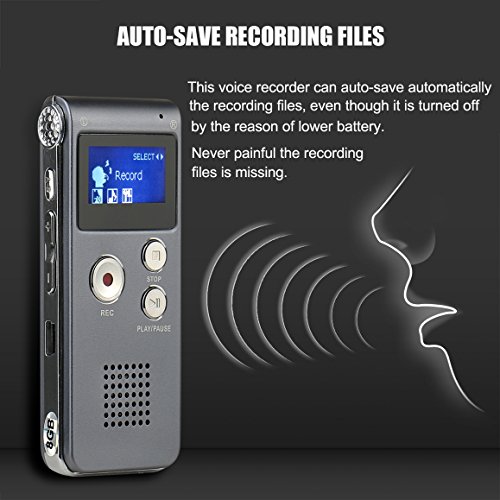 Digital-Voice-Recorder-8GB-Multifunctional-Dictaphone-Metal-Body-Voice-Activated-RecorderNoise-CancellingDouble-MicrophoneMP3-Player-for-Class-Interviews-Lectures-Conferences