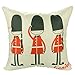 Luxbon - Lovely British Royal Guards Love London Cotton Linen Throw Pillow Case Cushion Cover 18 x 18/45X45CM Insert Not Included